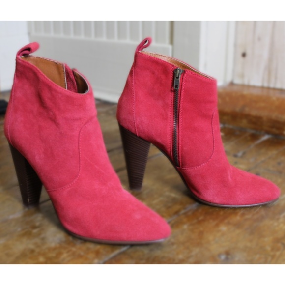 Madewell Red Ankle Boots - Picture 3 of 3